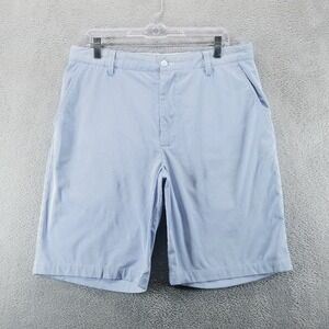 FootJoy Shorts Mens 34 Blue Golf 10" Chinos Striped‎ Performance Bermuda